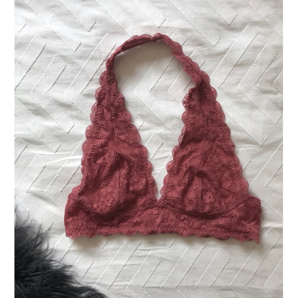 Free people bralette, lacy, blush color